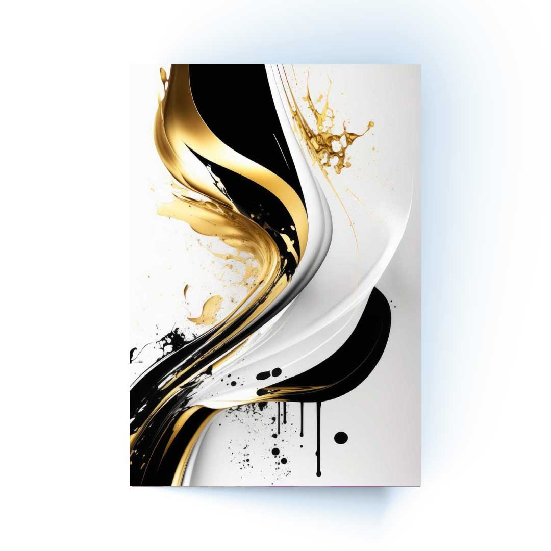 Black Cosmic Waves Acrylic Wall Art