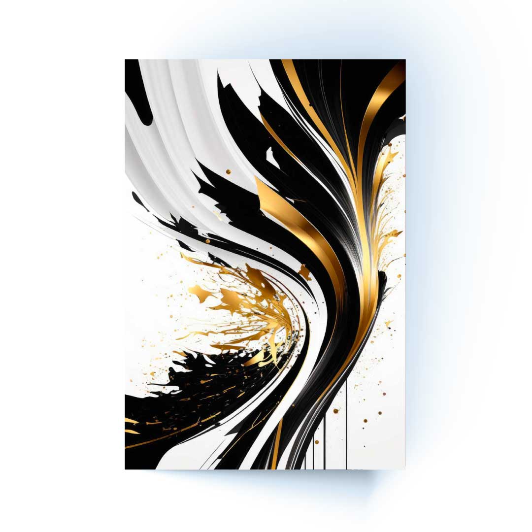 Black Cosmic Waves Acrylic Wall Art