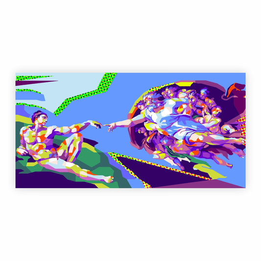 The Creation of Adam Pop Art Acrylic Wall Art