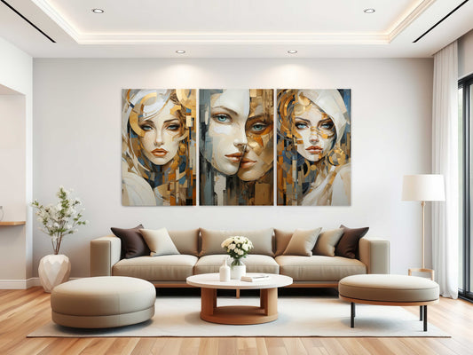 Golden Aura Acrylic Wall Art