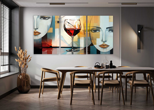 Vino & Visages Acrylic Wall Art