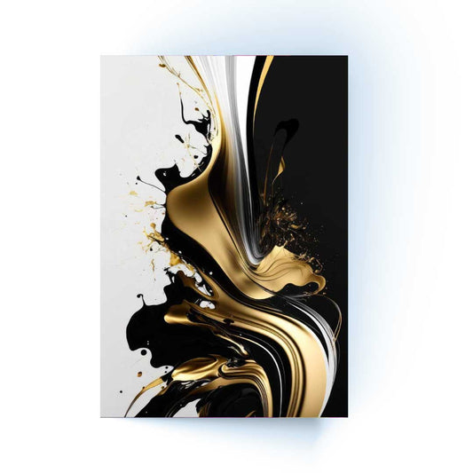 Black Cosmic Waves Acrylic Wall Art