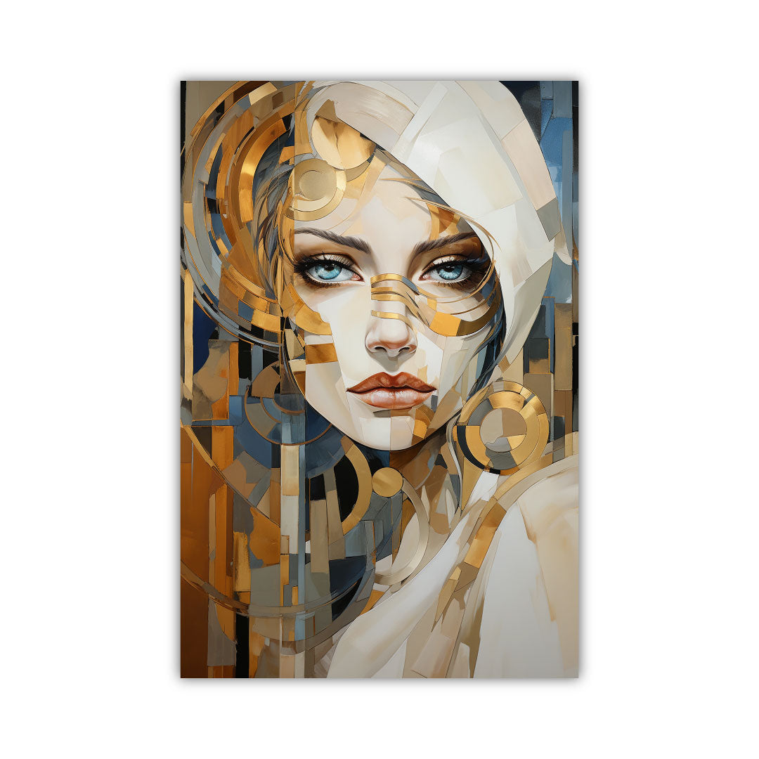 Golden Aura Acrylic Wall Art